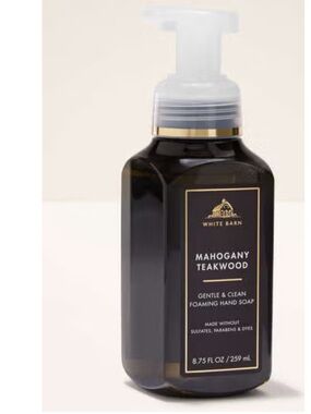 White Barn Mahogany Teakwood Foaming Hand Soap - Brown with Gold Accent